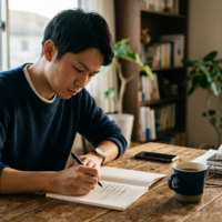 自分の問題に気づいてそれをノートに書き留める